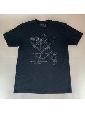 Baseballism Black Baseball Field Legend Short Sleeve Crewneck Shirt Mens Large